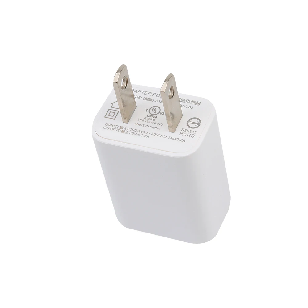 Собственная фабрика, миниатюрное USB-зарядное устройство 5 Вт, 5 В, 1 А с вилкой Стандарта США, сертифицированное UL и FCC