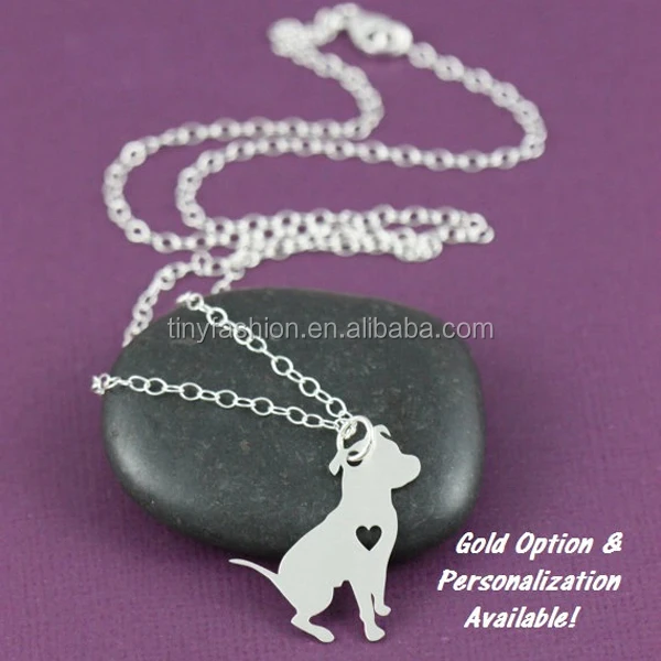 誕生日ギフトカスタムハートジュエリーかわいいピット犬ペンダントネックレスメモリアルジュエリーシルバーファッションネックレス Buy シルバーファッションネックレス Product On Alibaba Com