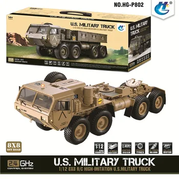 Newest HG P801 P802 8WD Military Truck RC Car - Ready-to-Go US