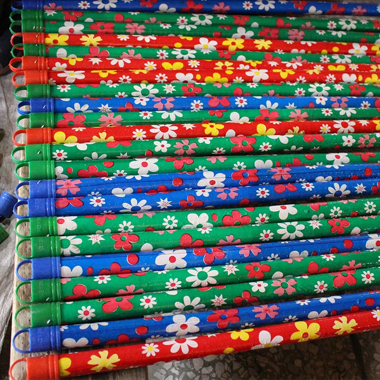 Оптовая продажа, популярные деревянные инструменты для уборки, ПВХ метла для цветов, метла, ручки, швабры, палочки