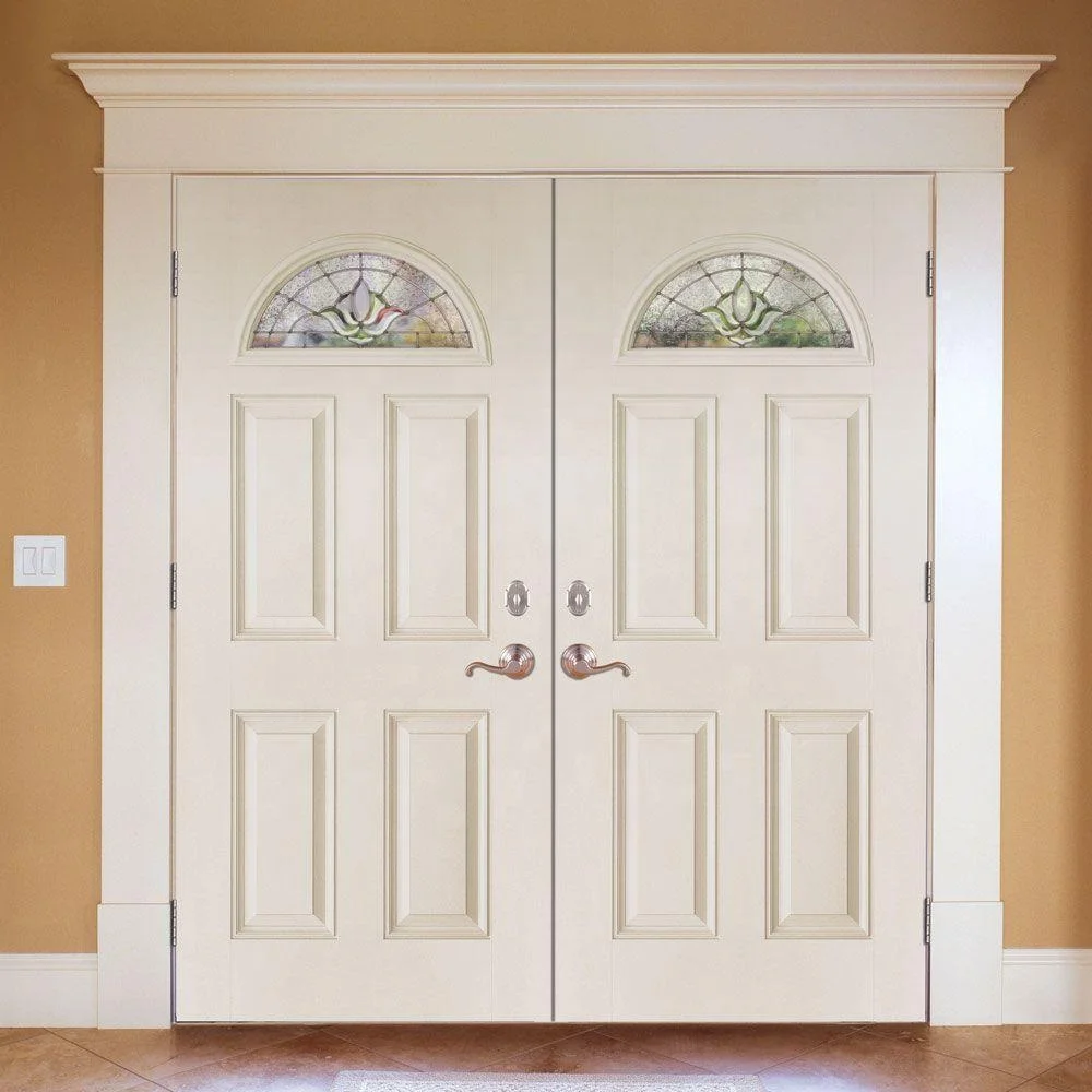 Modern fiberglass entry double door woodgrain fiberglass exterior doors for home manufacture