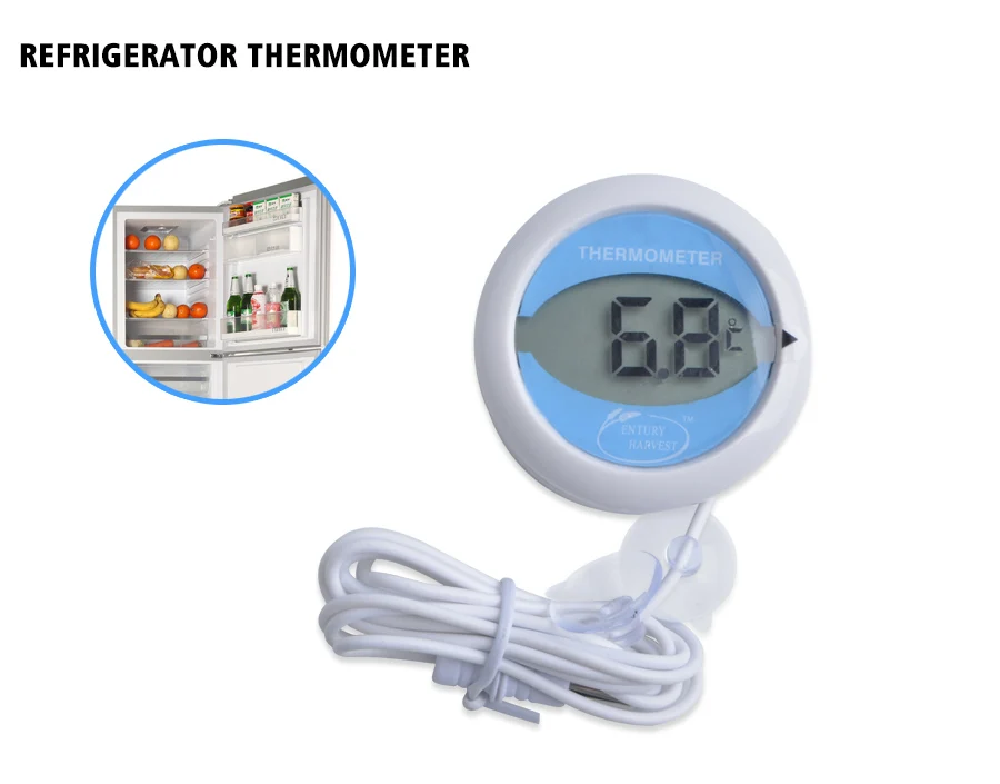Digital Thermometer Waterproof Use for Low Temperature Refrigerator