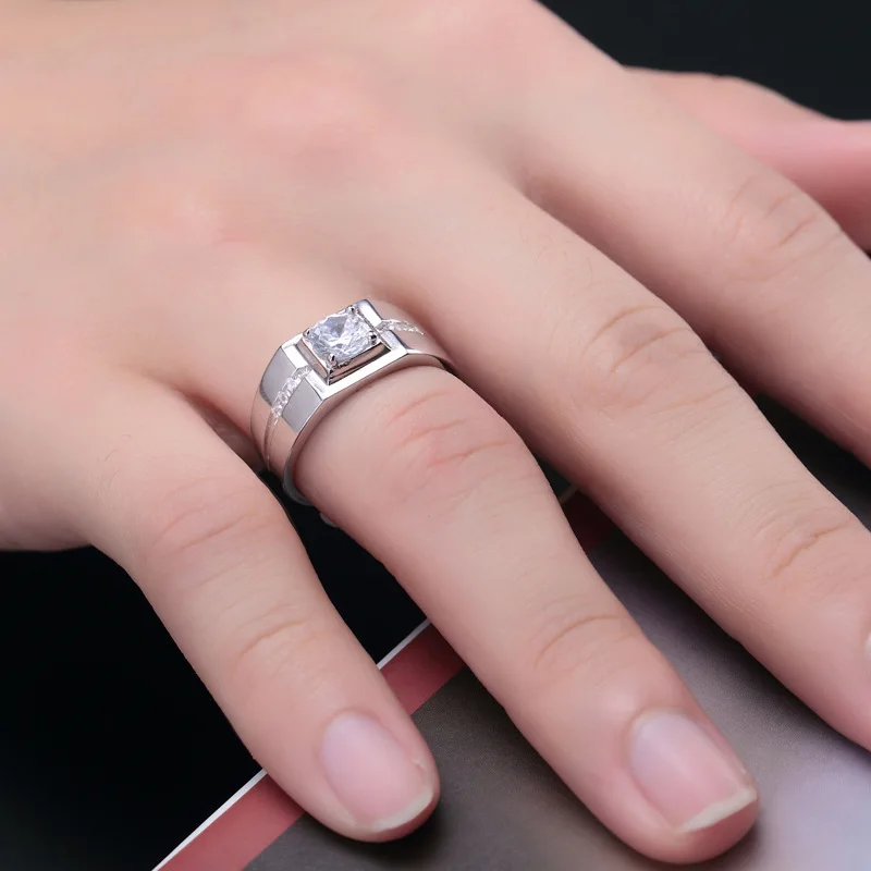 Shop Our High Quality 925 Sterling Silver Man Ring with Zircone Stone