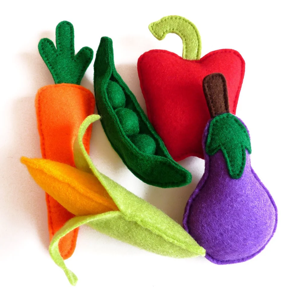 Promotional Custom Soft Felt Fabric Vegetable Toys