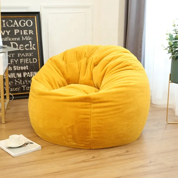 VISI Filling Soft Stool Leisure Sofa Chair Flocking Sofa Bed Living Room Furniture Double People Furniture Bean Bag Lazy Sofa