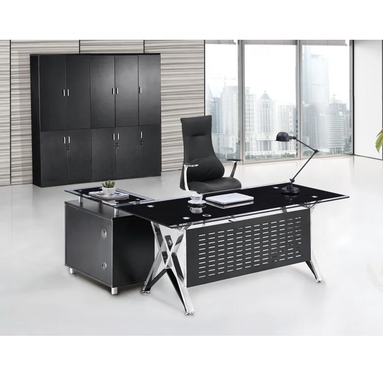 Factory Wholesale Modern Executive Desk Glass Side Table Computer Desk ...