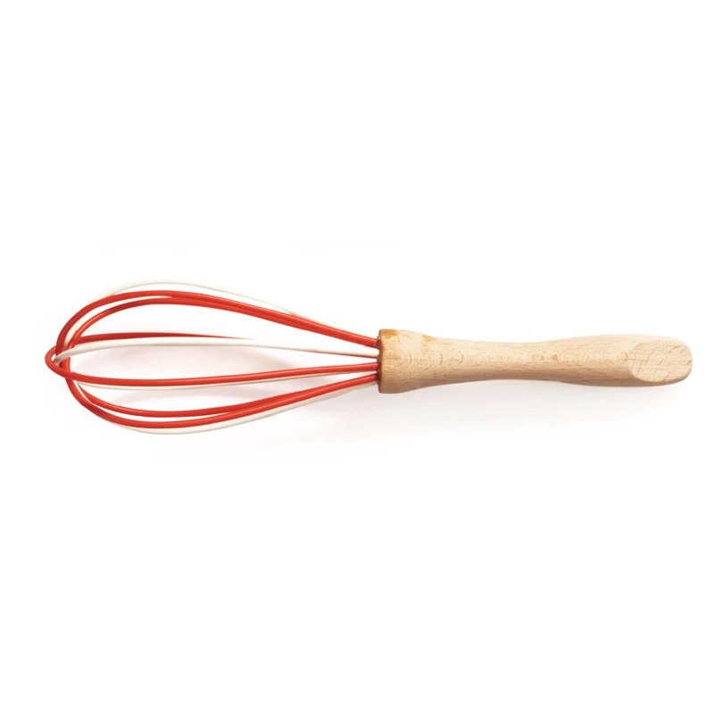 Source Kitchen Utensil Novelty Silicone Egg Whisk with Wooden Handle on  m.