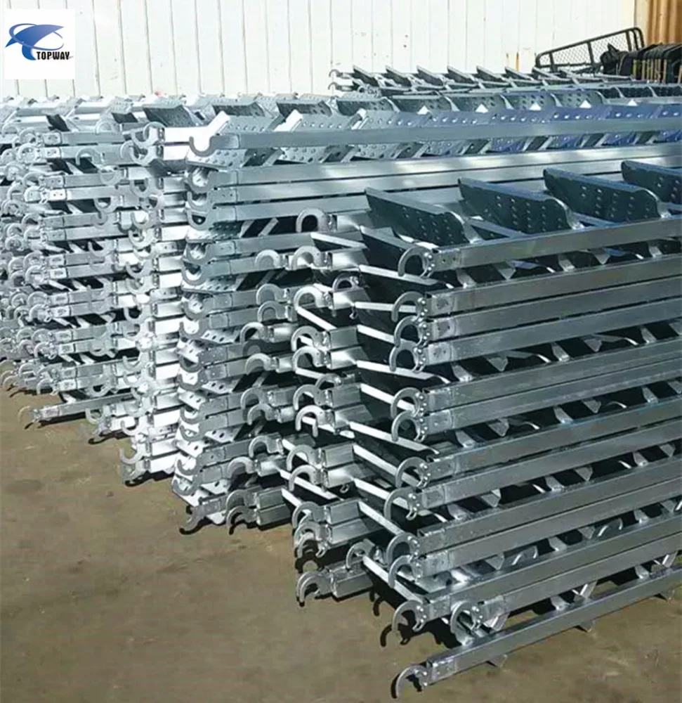 建設用スチール製移動式作業台 手すり付きキャットウォークラダー