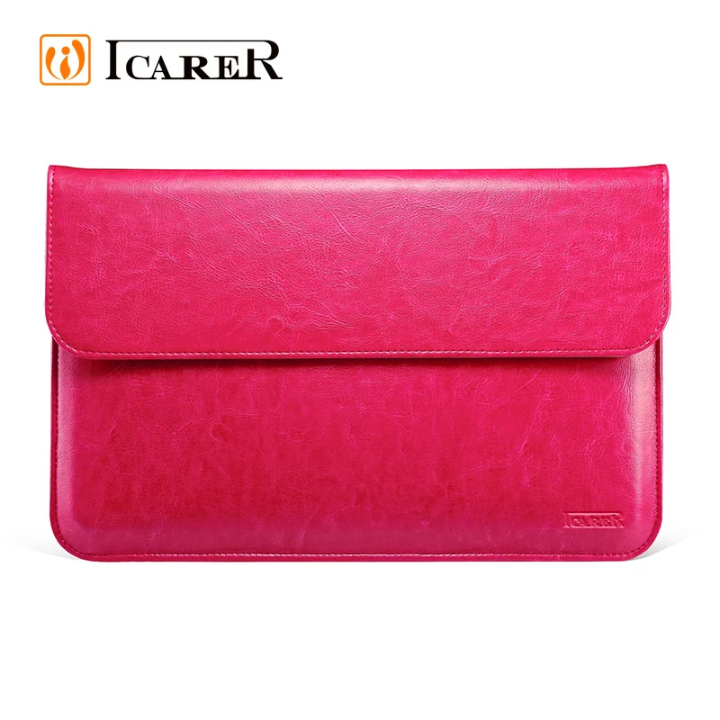 Genuine Leather MacBook Sleeve Case Cover Bag 13 inches Red 
