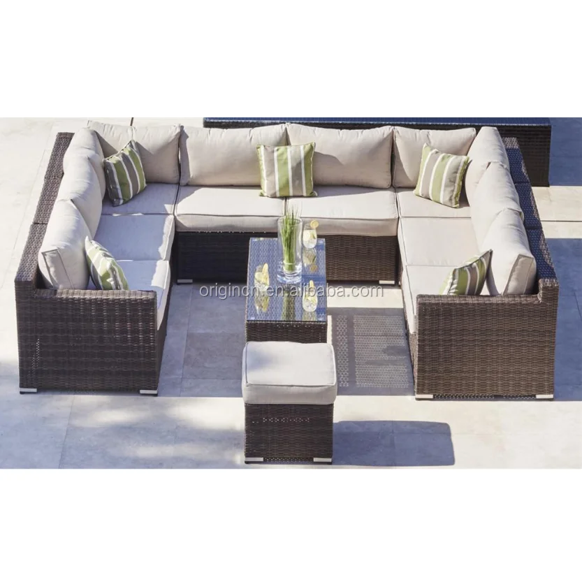 u shaped garden sofa dining set