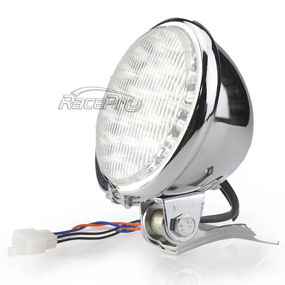 RacePro Custom круглая светодиодная передняя фара для мотоцикла Harley мотоциклистов Круизер поплавок Кафе