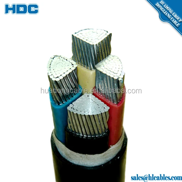AL PVC Insulation PVC Sheath 4x150mm2 Aluminium Power Cable