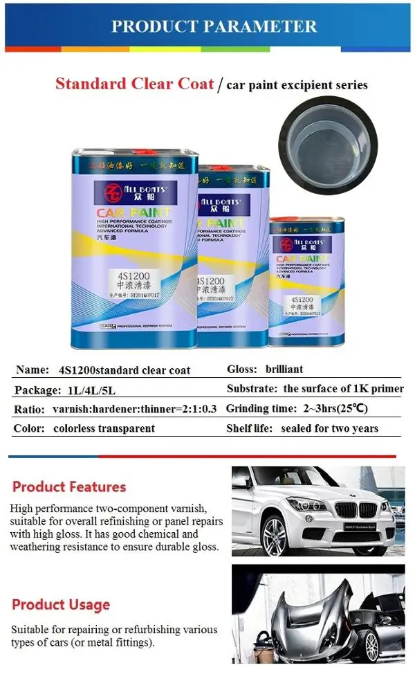 Free Samples High Gloss Auto Vernish Lacquer Clear Coat - China Clear Coat,  Auto Varnish