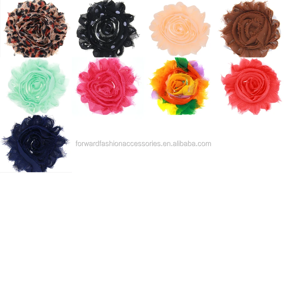Высококачественные потертые шифоновые цветы ручной работы, аксессуары «сделай сам» для детских лент для волос