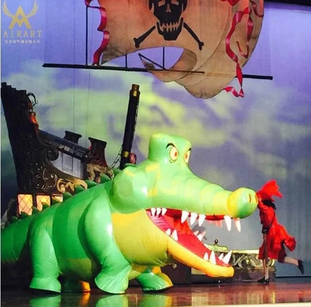 Stage Props Flexible Inflatable crocodile Costume Customized Color