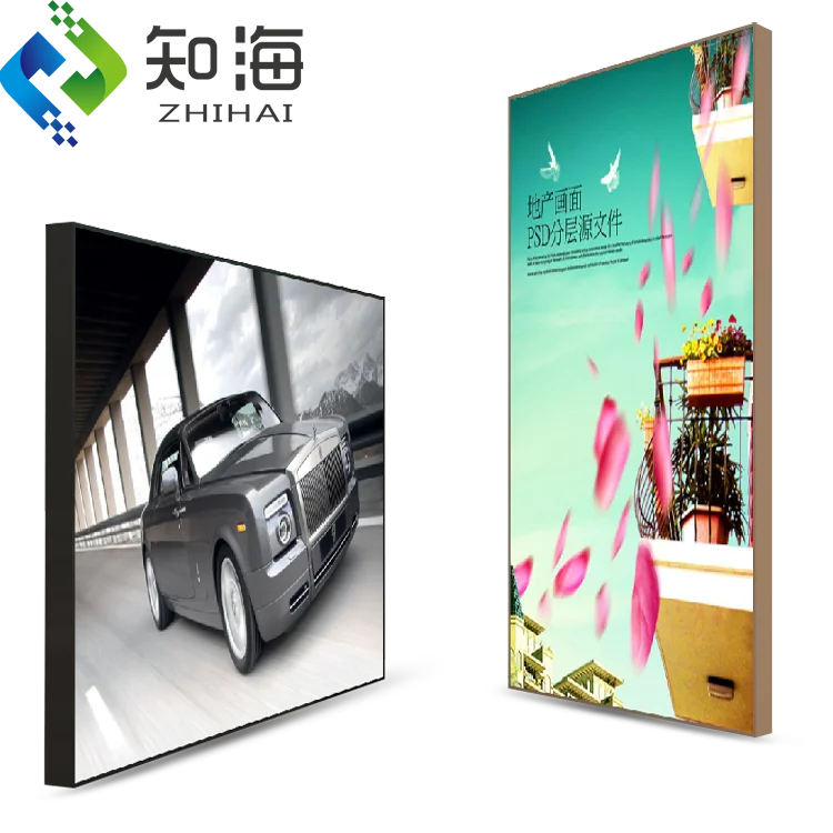 ZHIHAI УФ-печать ПВХ пленка холст покрытый регулируемой яркостью водонепроницаемый квадратный прямоугольный художественный светодиодный магнитный Лайтбокс