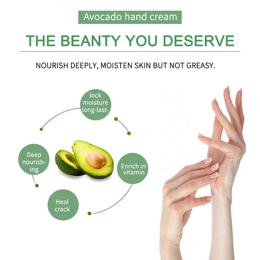 wholesale best natural Avocado whitening hand cream