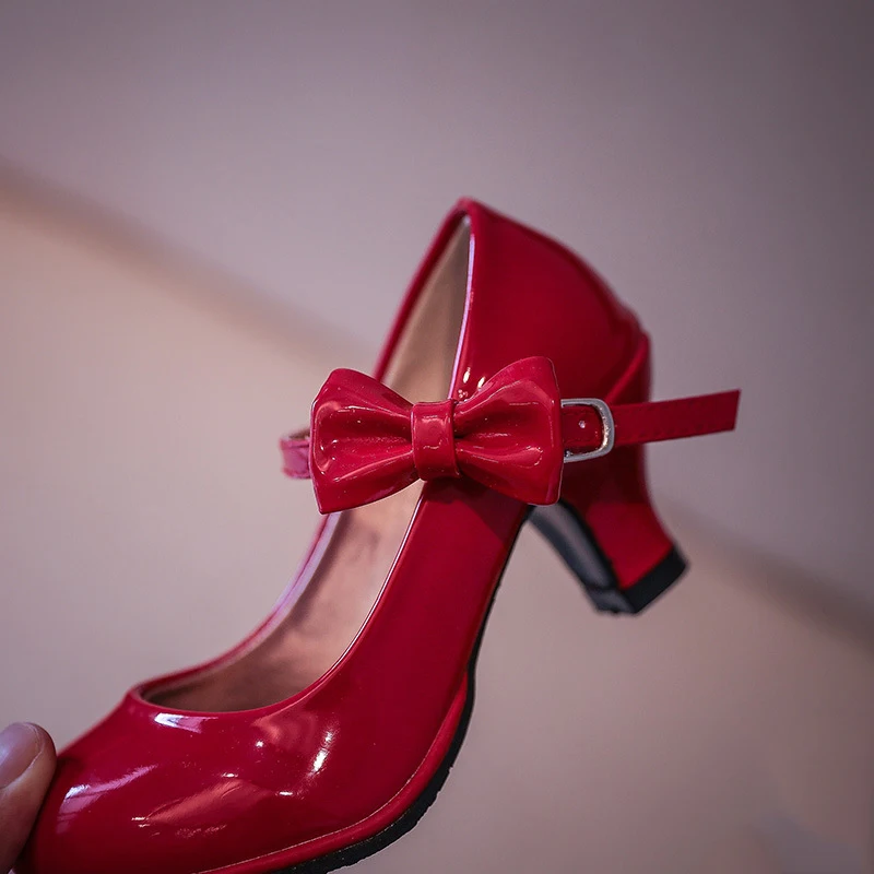 Лидер продаж, детская обувь принцессы на высоком каблуке, Корейская версия