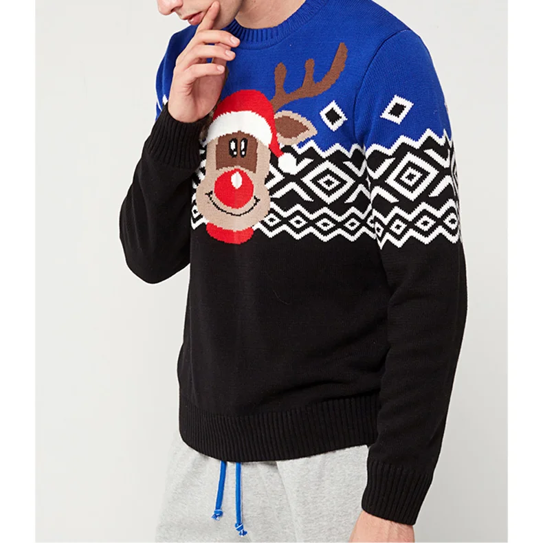 Poging Ansichtkaart Relatie Jacquard Deer Long Sleeve Winter New Casual Pullover Knitted Ugly Christmas  Sweater Men - Buy Ugly Christmas Sweater Men,Ugly Christmas Sweater  Dropshipping,Mens Christmas Sweaters Product on Alibaba.com
