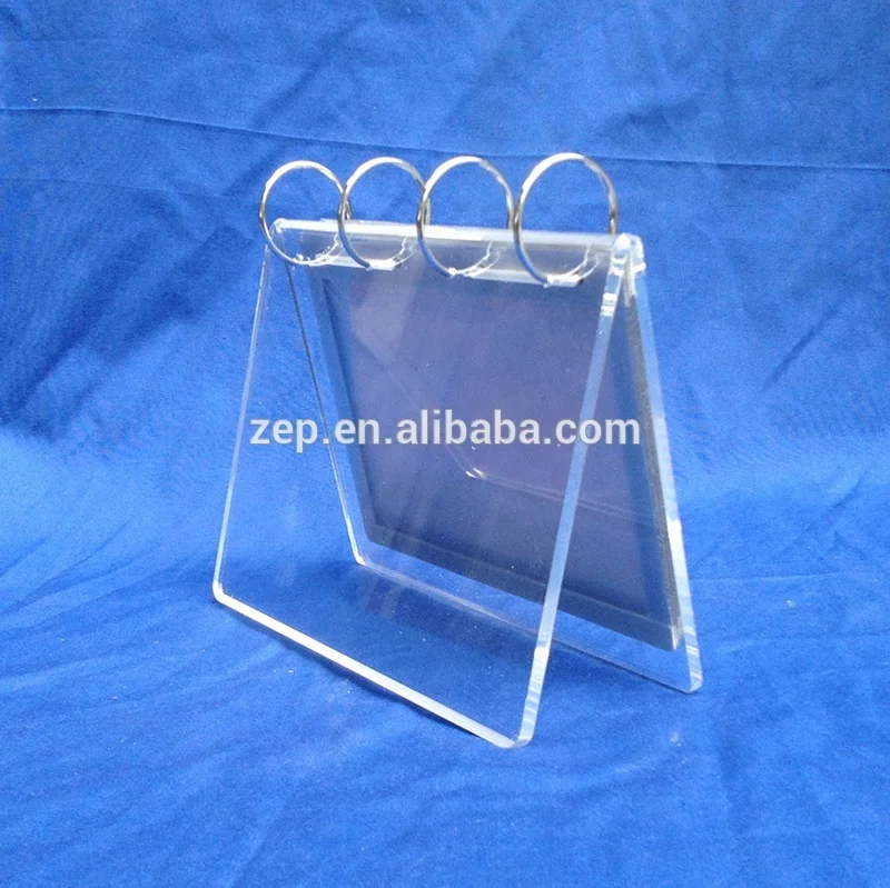 Flip Plastic Menu Sign Holder for Calendar Acrylic Table Tent Display