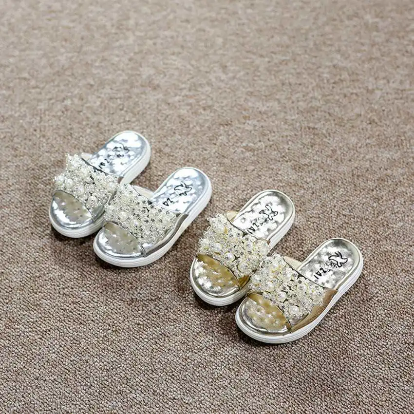 Prewalker 2016 Kids Children Shoes Slippers fashion Children Slippers Girls Princess Cartoon diamond Sandals first walkers