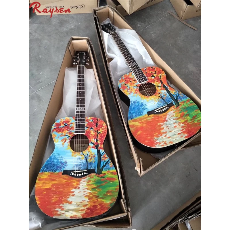 18新しいトラベルギター人気フリーハンド塗装カスタムクールなアコースティックギター Buy トラベルギター 新しいトラベルギター フリーハンド ギター Product On Alibaba Com