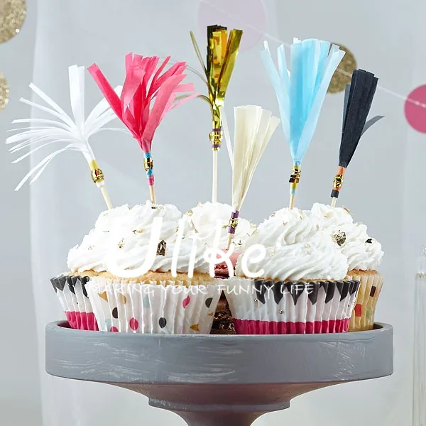 Cupcake Gland Toppers Papier De Soie Cocktail Batons Decoration De Gateau Buy Decoration De Gateau Decoration De Baton De Fleur De Papier Decorateurs Celebres De Gateau Product On Alibaba Com