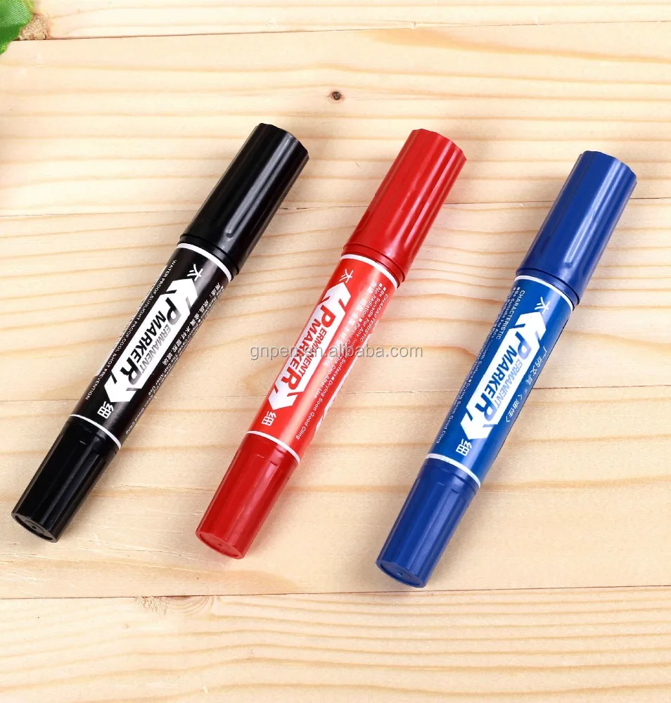 Double Marker Black Ink Waterproof Marking Pen 10pcs for Students