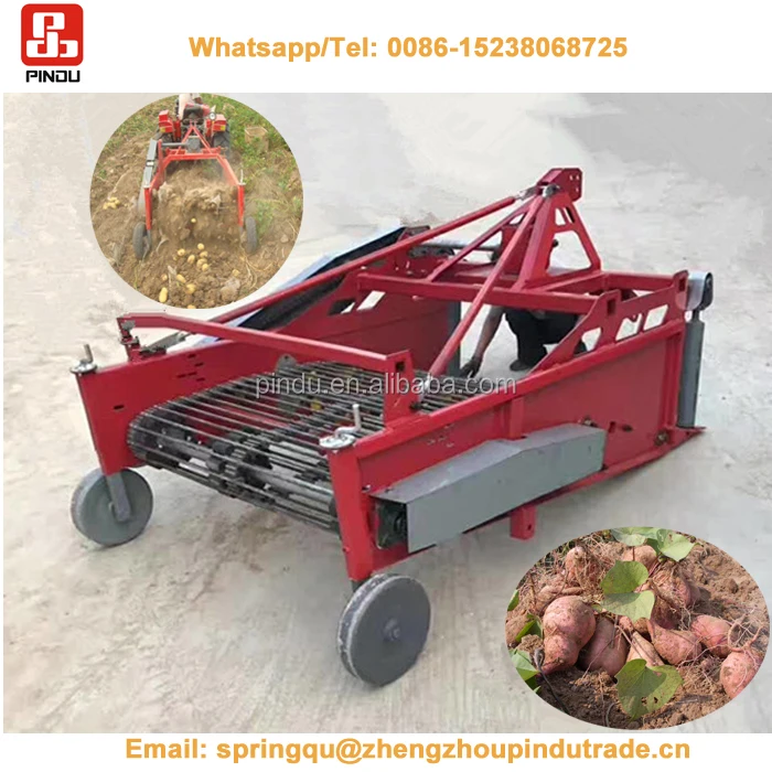 Automatic One Row 3 Point Potato Radish Harvester Harvesting Machine