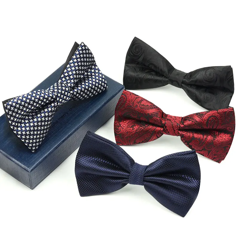 Качественный модный дизайнерский хлопковый тканый галстук-бабочка ручной работы