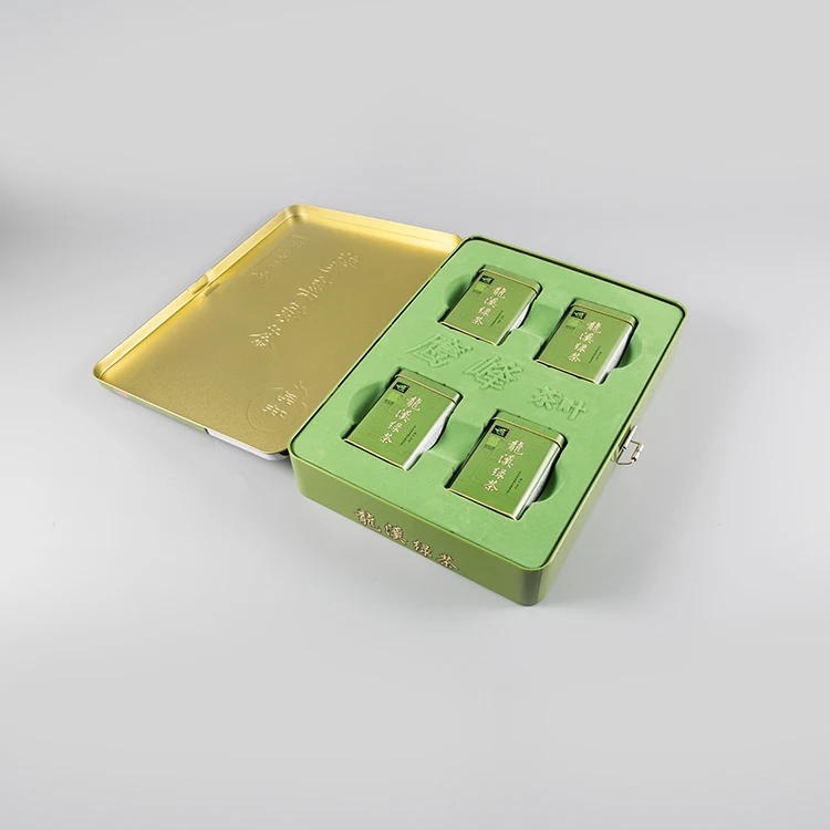 Большой контейнер из олова для пищевых продуктов, металлическая упаковочная коробка для чая