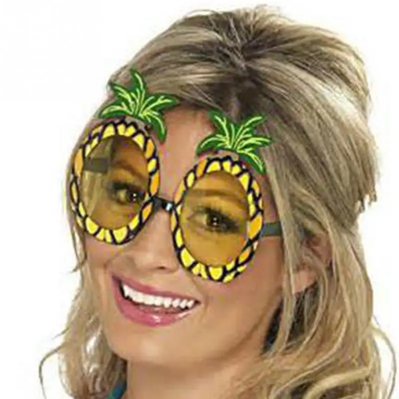 ODJOY-FAN Occhiali da Sole Party hawaiano ananas sole Fornitura novità per feste vista Hawaii alla frutta la spiaggia Decorazione 