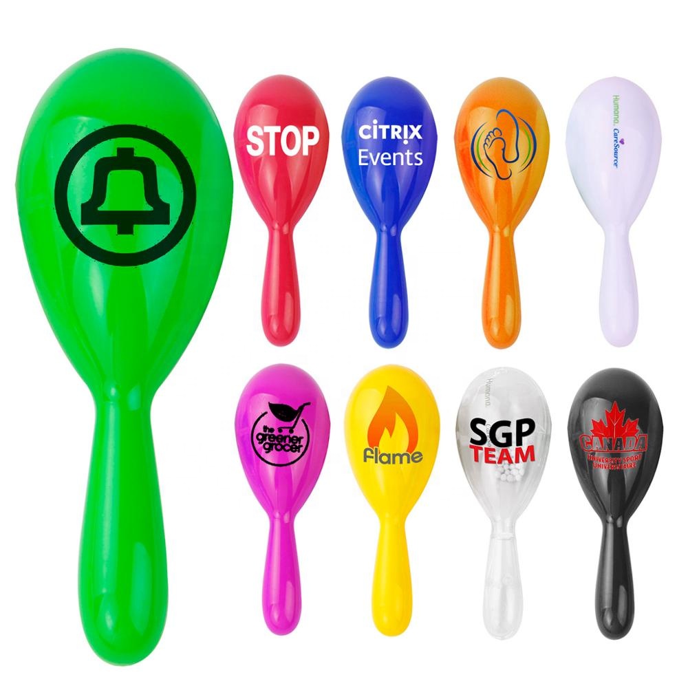 Прочная пластиковая детская игрушка с логотипом на заказ, перкуссионный инструмент, Хлопушка, мини ручной шейкер, песочный молоток, шумогенератор