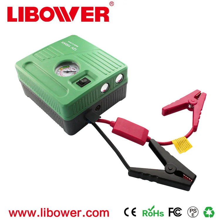 Многофункциональный внешний аккумулятор Libower 12 В/100 Ач, автомобильный стартер с компрессионным воздушным мини-стартером, воздушный компрессор