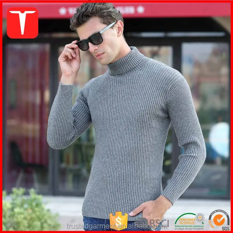 ribbed turtleneck sweater men