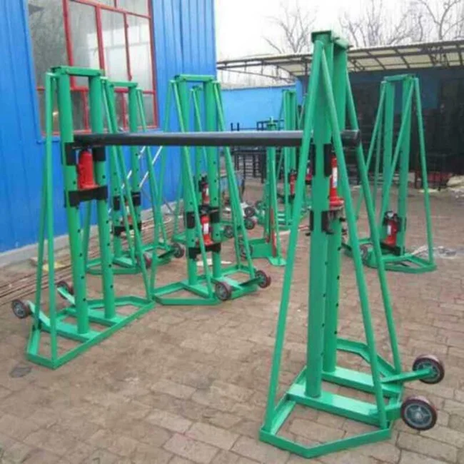 5- 10 Ton Heavy Load Jack Hydraulic Stringing Equipment Grounding Adjustable Jack Stands Cable Drum Stand