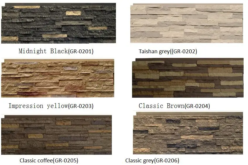 Artificial Stone Type Polyurethane Pu Faux Stone Exterior Lightweight Artificial Stone