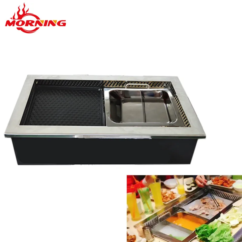 Best selling korean bbq grill commercial tabletop charcoal grill yakiniku grill table for restaurants