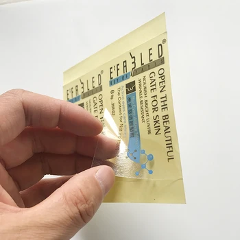 Eco friendly custom logo self adhesive kraft paper label sticker printing