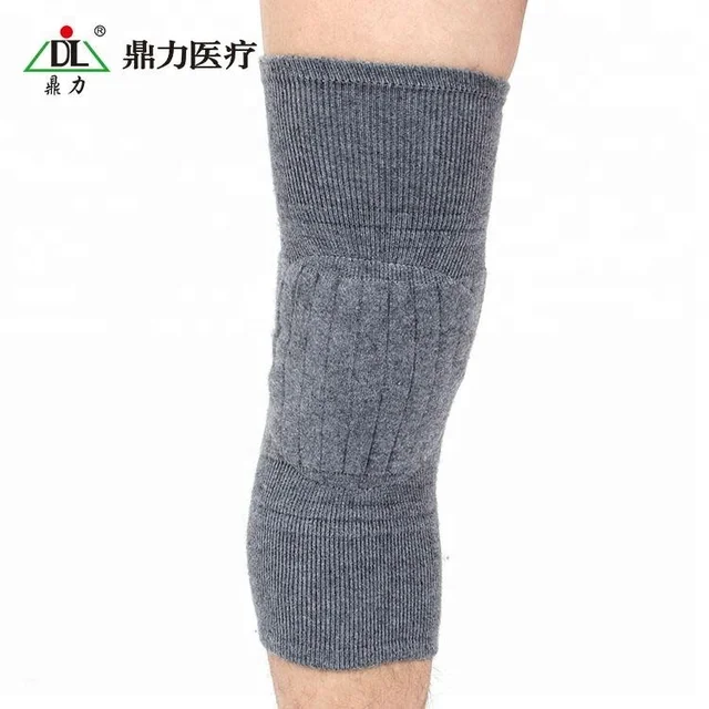 Wool knee slider compression sleeve belt brace pad