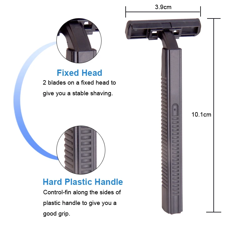 Cheap Razor Cheap Twin Blade Disposable Razor - Long Handle for Hair Removal