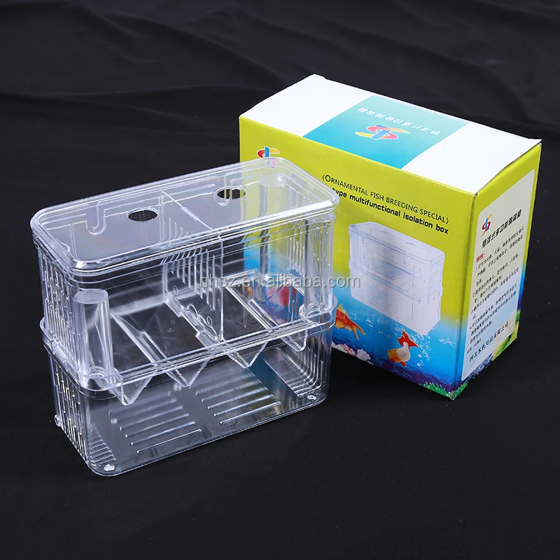 1pc Multifunctional Transparent Acrylic Fish Tank Breeding Box For  Isolation, Hatchery And Breeding