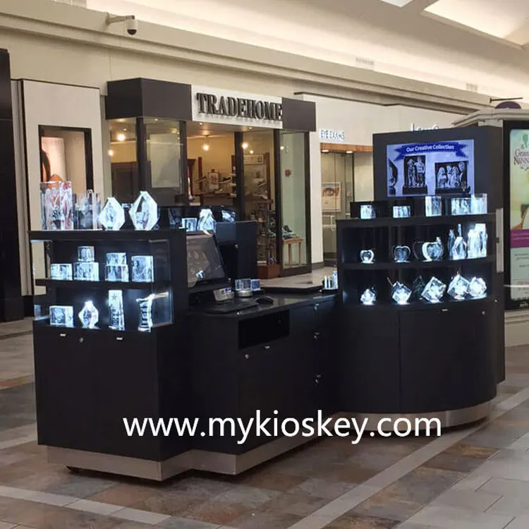 Элегантный индивидуальный торговый центр, Хрустальный киоск, дизайн для демонстрации инновационных продуктов 3D