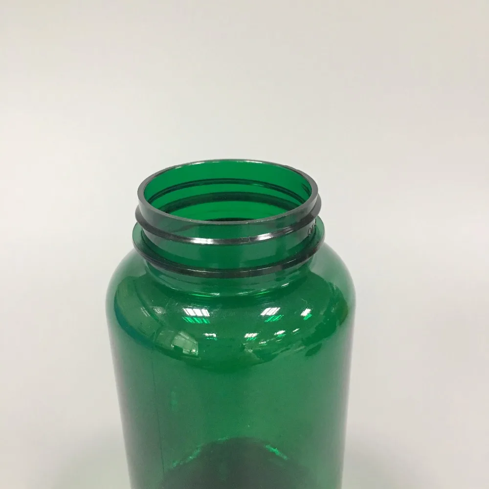 250ml Green PET Plastic Nutraceutical Vitamin Supplement Bottle
