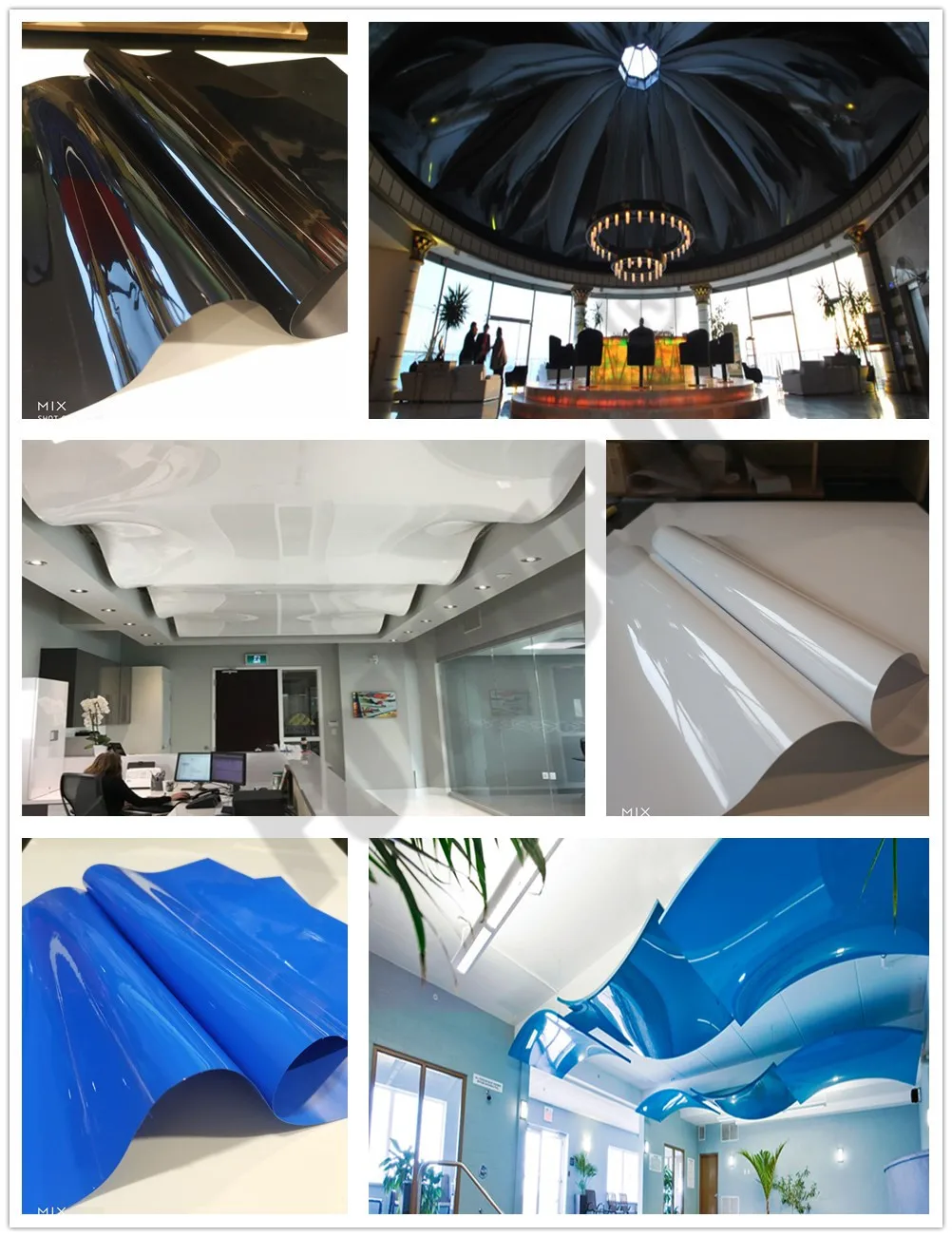 MSD PVC Film Roll Stretch Fabric Ceiling Film Roll Material Manufacturer Lack Foil Max Width 5 Meter 3 Meter Glossy Film factory