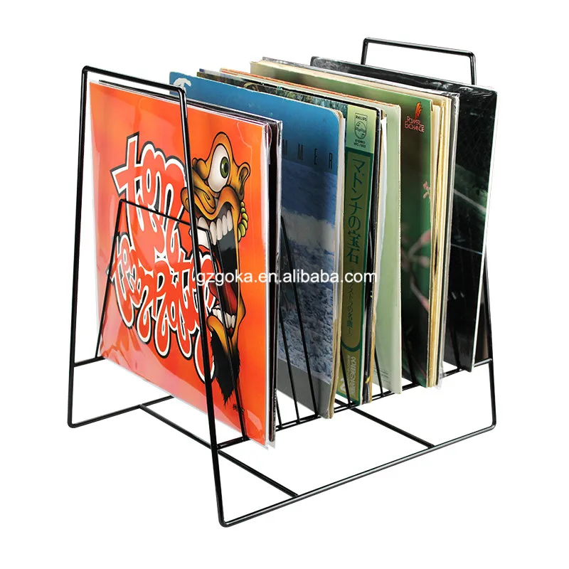 2019 Popular Display Rack for Albums Turntable Vinyl Record Frame Vinyl Record Shelf Fits 50pcs Records