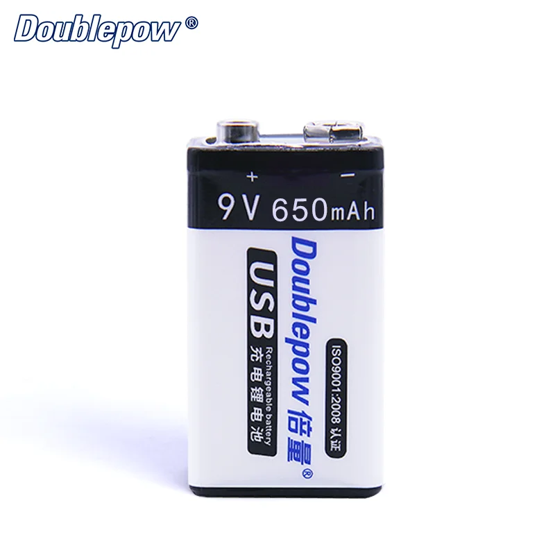 Flat Cell 9v Lithium Ion 650mah Usb Metal Polymer Battery