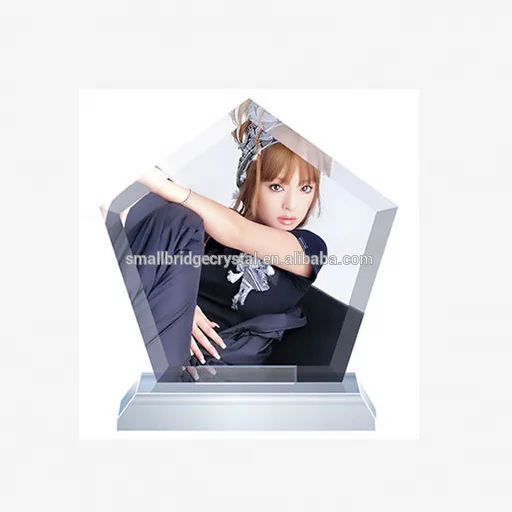 Clear 3d Laser Crystal Photo Printing For Crystal 3d Custom Graduation Gifts Favors