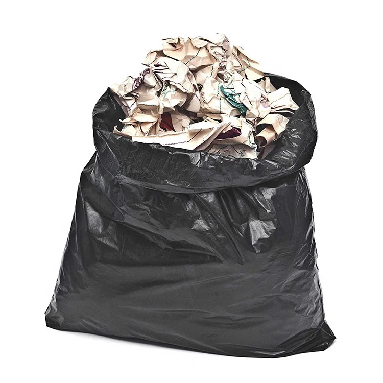 Poubelle noire pliable à fermeture thermique biodégradable, sac poubelle en  plastique de 40 à 45 gallons