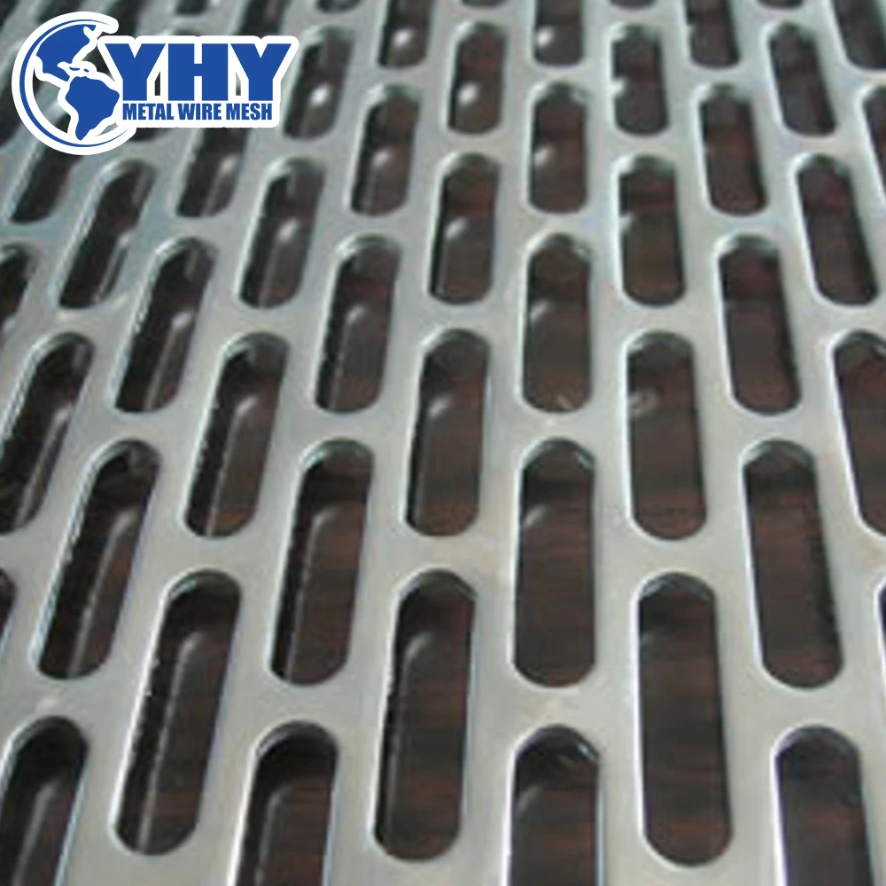 Rectangular Hole  Shape Aluminium  Perforated Metal Plate